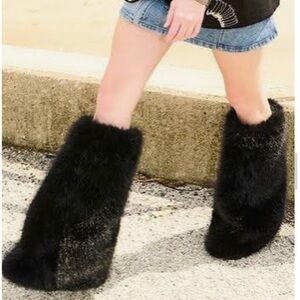 Cuffed Faux-Fur Bootie with Lugged Sole